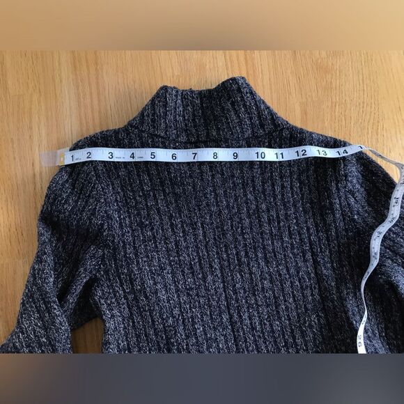 Anthropologie knitted & knotted Cascade Ruffle Asymmetrical Sweater JuniorSIZE M - Picture 4 of 7